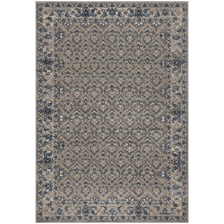 Safavieh 2 x 18 ft. Brentwood Power Loomed Rectangle Area Rug Light Grey & Blue BNT869G-218
